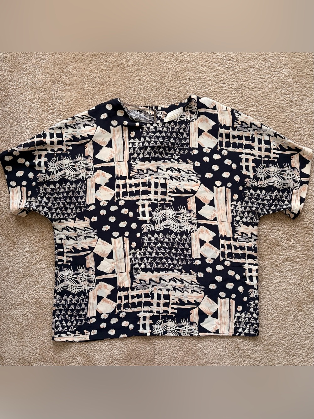 Abstract Print Blouse